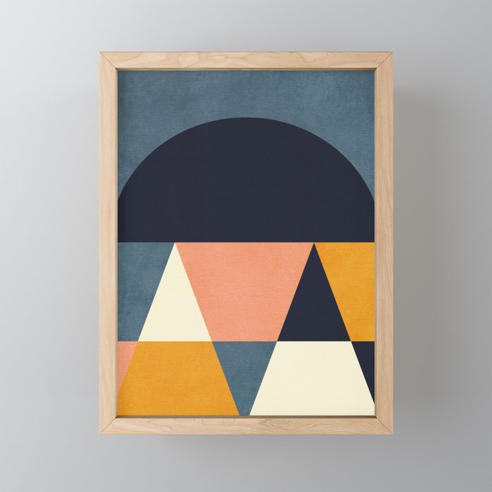 mid century geometry Mini Art Print Gallery Image 1