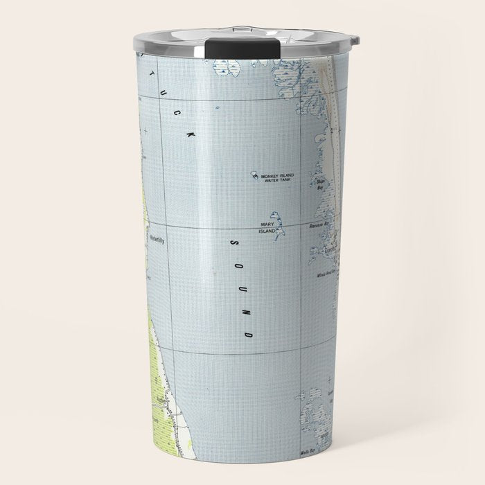 Vintage Northern Outer Banks Map (1940) Travel Mug Gallery Image 1