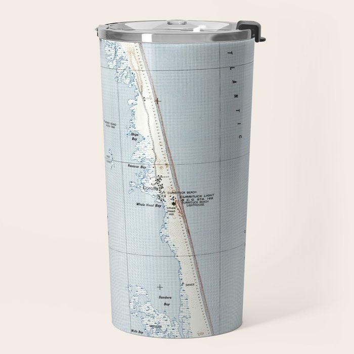 Vintage Northern Outer Banks Map (1940) Travel Mug Gallery Image 2
