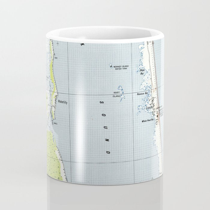 Vintage Northern Outer Banks Map (1940) Coffee Mug Gallery Image 4