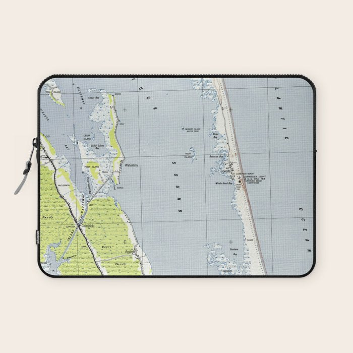 Vintage Northern Outer Banks Map (1940) Laptop Sleeve Gallery Image 1