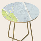 Vintage Northern Outer Banks Map (1940) Side Table Gallery Image 2