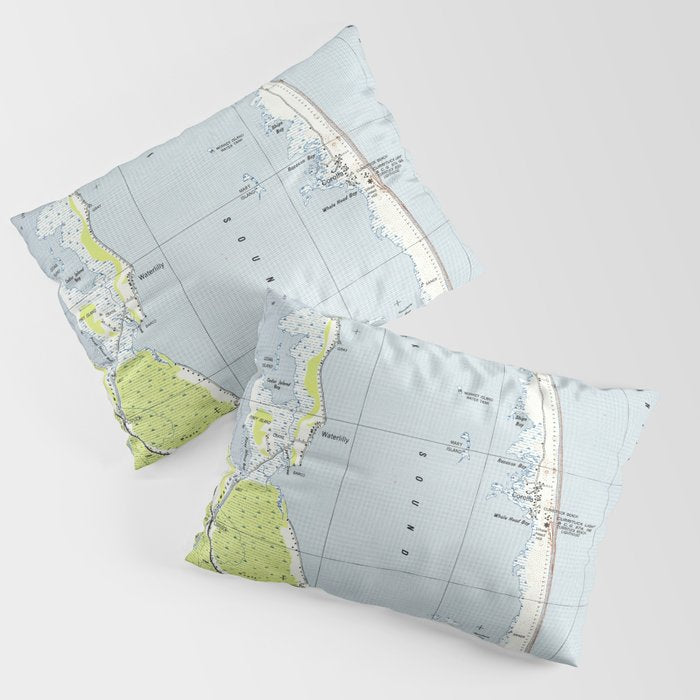 Vintage Northern Outer Banks Map (1940) Pillow Sham Gallery Image 3