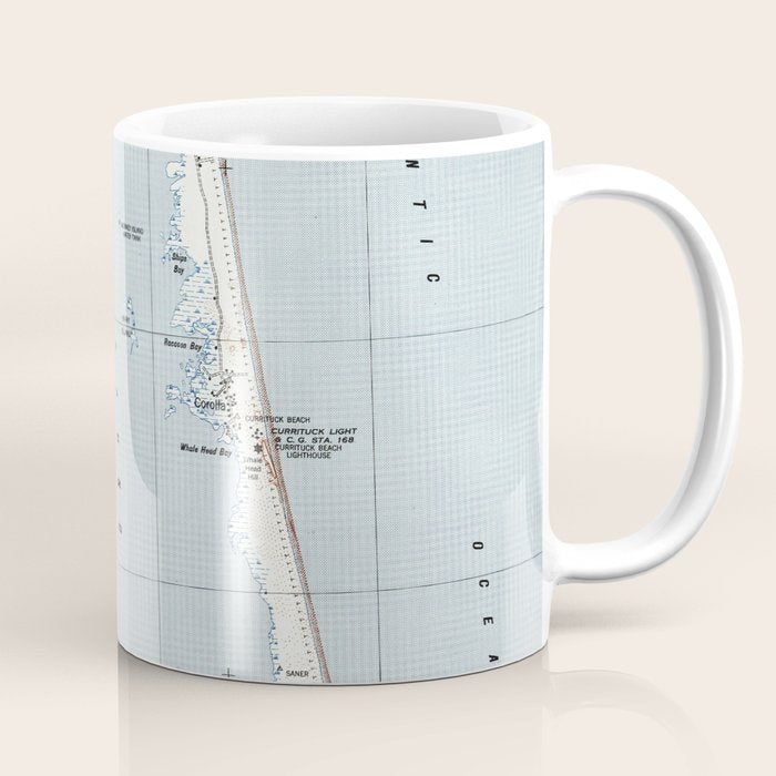 Vintage Northern Outer Banks Map (1940) Coffee Mug Gallery Image 1