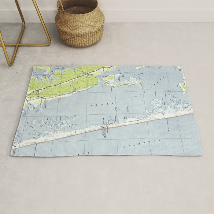 Vintage Northern Outer Banks Map (1940) Rug Gallery Image 1