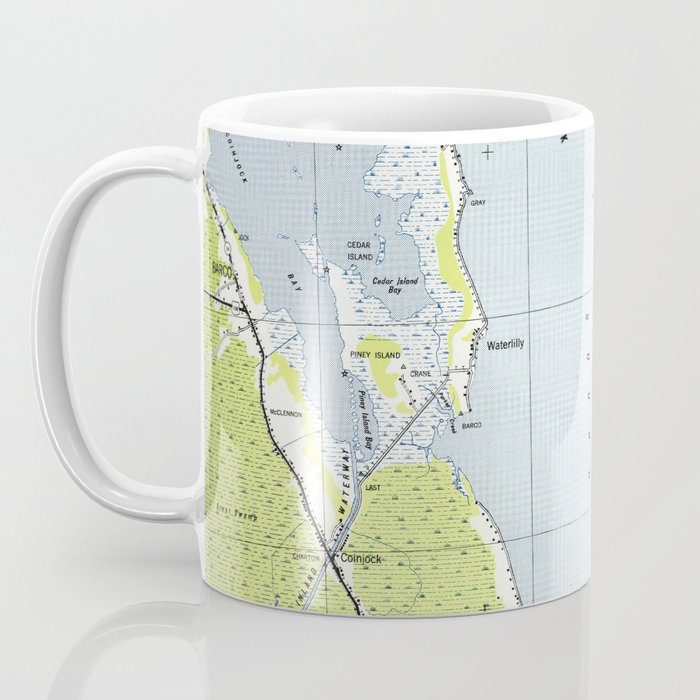 Vintage Northern Outer Banks Map (1940) Coffee Mug Gallery Image 3