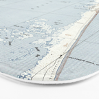 Vintage Northern Outer Banks Map (1940) Bath Mat Gallery Image 3