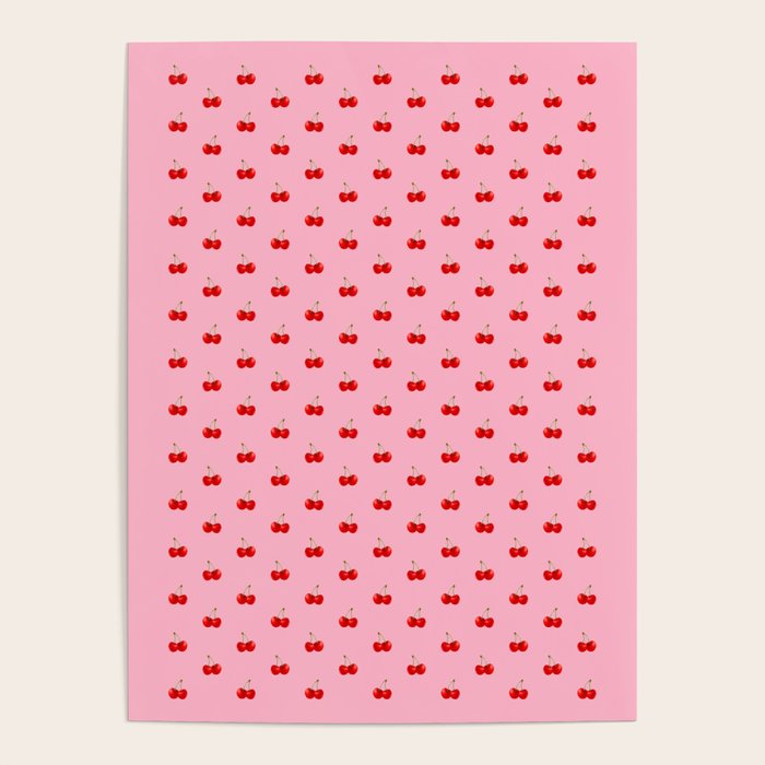 Y2K Cherries - Pink Pattern Miniature Poster Gallery Image 4