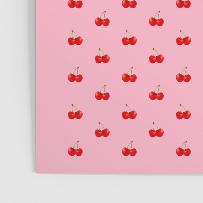 Y2K Cherries - Pink Pattern Miniature Poster Gallery Image 3