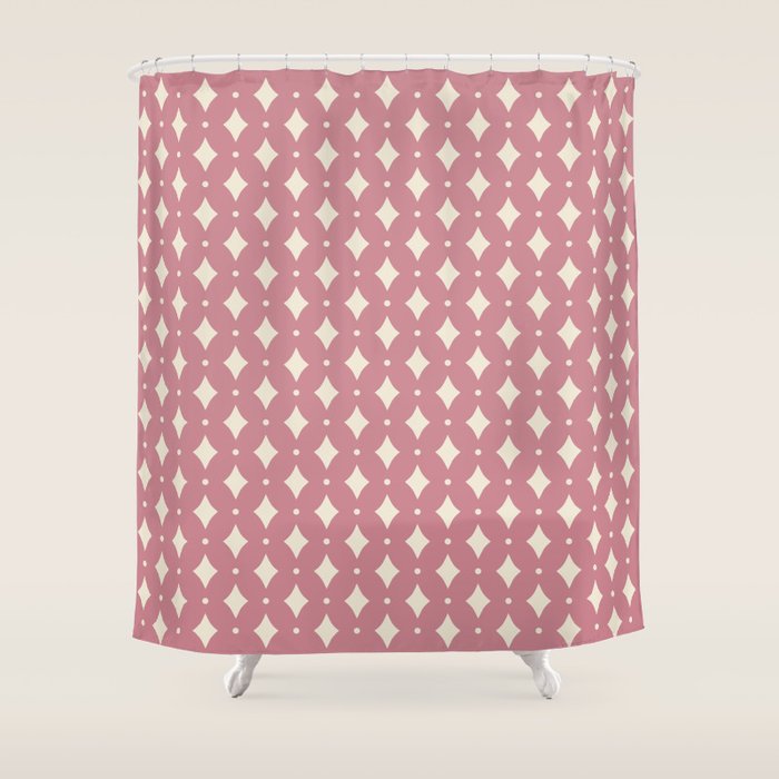 Vintage Stars VI Rose Shower Curtain Gallery Image 1