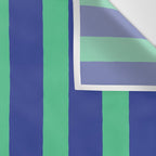 Simple Stripes Pattern - Navy Green Wall Tapestry Gallery Image 3