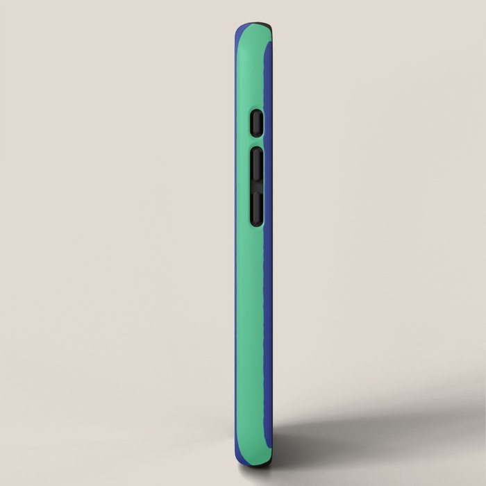 Simple Stripes Pattern - Navy Green iPhone Case Gallery Image 2