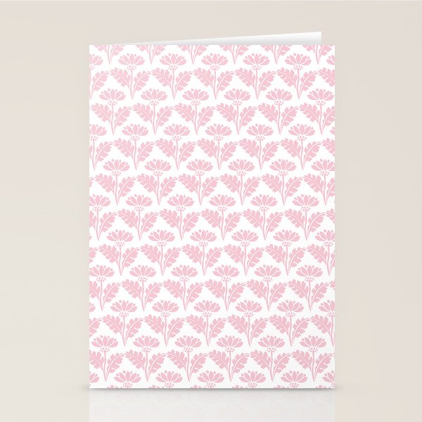 Vintage Floral Arches Pattern in Pink and White Stationery Card Gallery Image 1