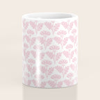 Vintage Floral Arches Pattern in Pink and White Coffee Mug Gallery Image 4