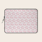 Vintage Floral Arches Pattern in Pink and White Laptop Sleeve Gallery Image 1