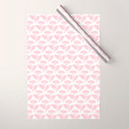 Vintage Floral Arches Pattern in Pink and White Wrapping Paper Gallery Image 1