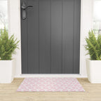 Vintage Floral Arches Pattern in Pink and White Welcome Mat Gallery Image 3