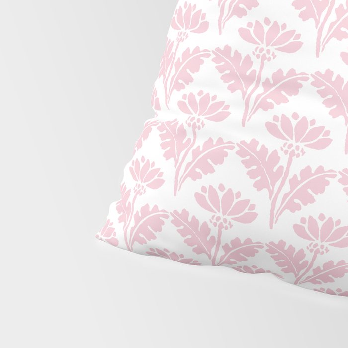 Vintage Floral Arches Pattern in Pink and White Pillow Sham Gallery Image 4