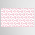 Vintage Floral Arches Pattern in Pink and White Tablecloth Gallery Image 2