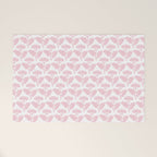 Vintage Floral Arches Pattern in Pink and White Welcome Mat Gallery Image 1