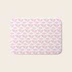 Vintage Floral Arches Pattern in Pink and White Bath Mat Gallery Image 1