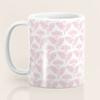Vintage Floral Arches Pattern in Pink and White Coffee Mug Gallery Image 3