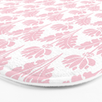 Vintage Floral Arches Pattern in Pink and White Bath Mat Gallery Image 3