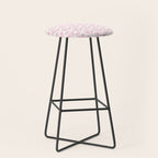 Vintage Floral Arches Pattern in Pink and White Stool Gallery Image 1