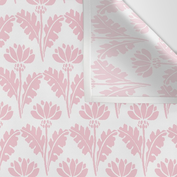 Vintage Floral Arches Pattern in Pink and White Wall Tapestry Gallery Image 3