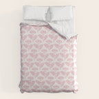Vintage Floral Arches Pattern in Pink and White Duvet Cover Gallery Image 6