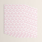 Vintage Floral Arches Pattern in Pink and White Wrapping Paper Gallery Image 3