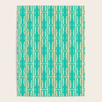 Organic Geometrics Pattern in Turquoise and Beige Poster Gallery Image 4