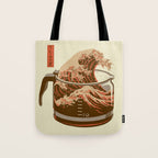 The Great Wave of Coffee light blend Tote Bag Gallery Image 1