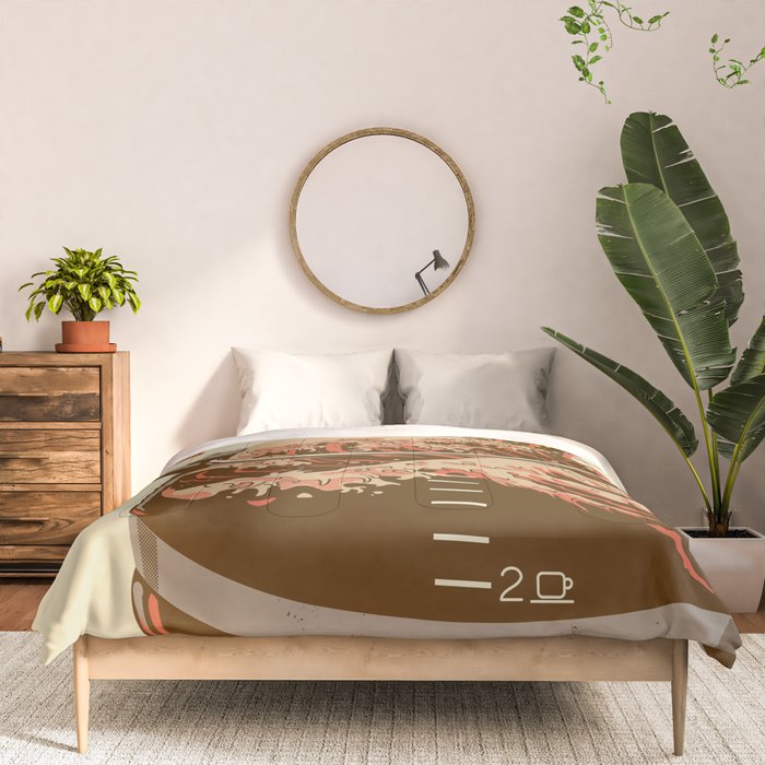 The Great Wave of Coffee light blend Comforter Gallery Image 3