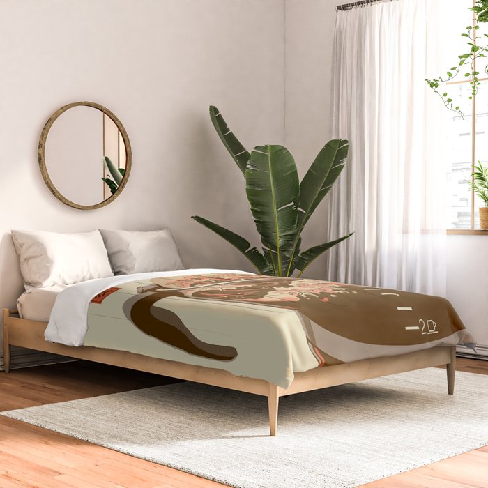 The Great Wave of Coffee light blend Comforter Gallery Image 2