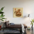 The Great Wave of Coffee light blend Wood Wall Art Gallery Image 2