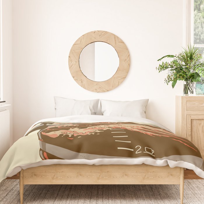 The Great Wave of Coffee light blend Duvet Cover Gallery Image 3