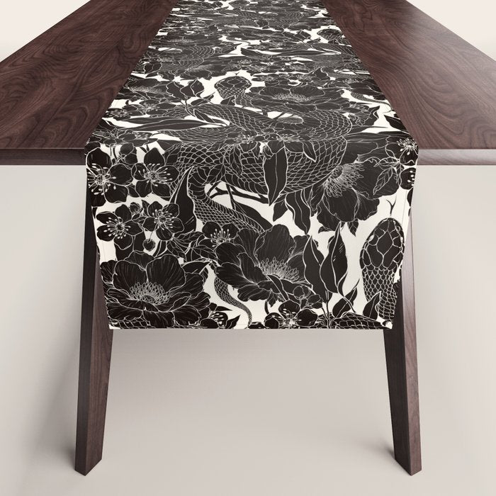 Enchanted Snake Block Print Table Runner Gallery Image 1