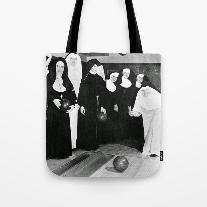 Nuns Bowling Tote Bag Gallery Image 1