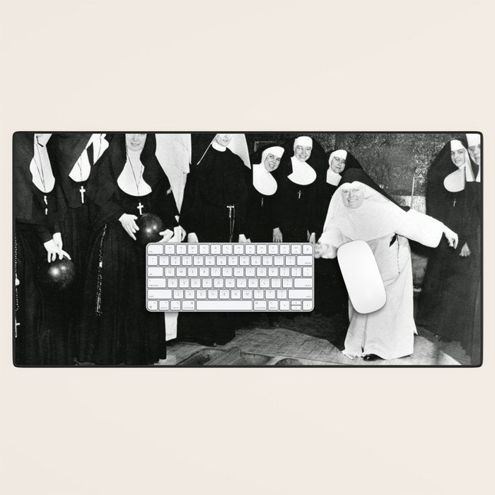 Nuns Bowling Desk Mat Gallery Image 1