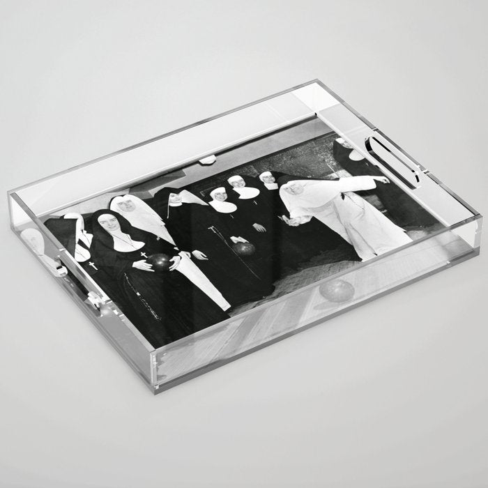 Nuns Bowling Acrylic Tray Gallery Image 1
