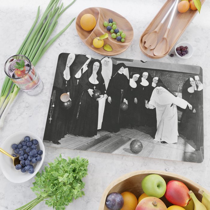 Nuns Bowling Cutting Board Gallery Image 2