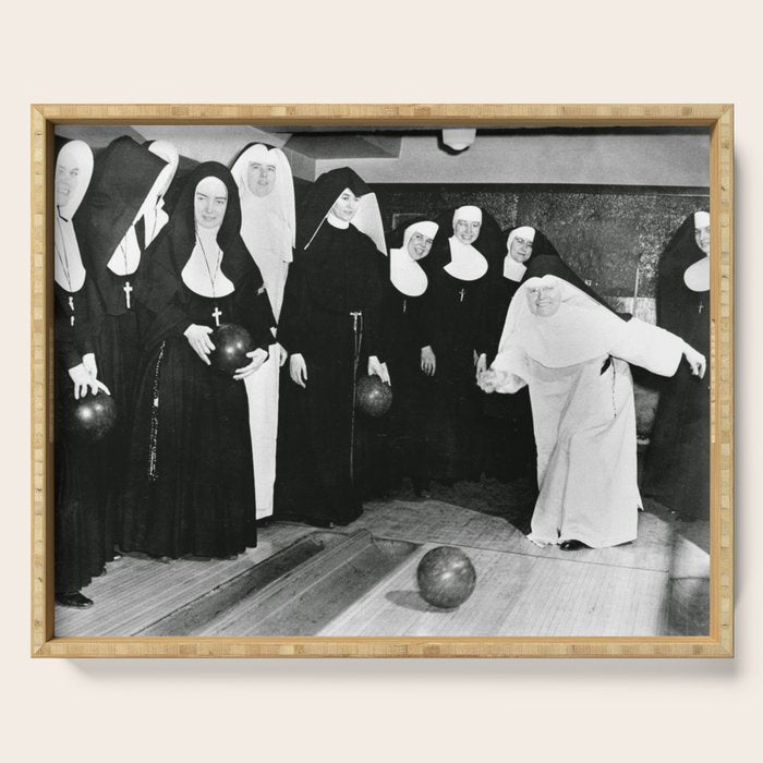 Nuns Bowling Serving Tray Gallery Image 1