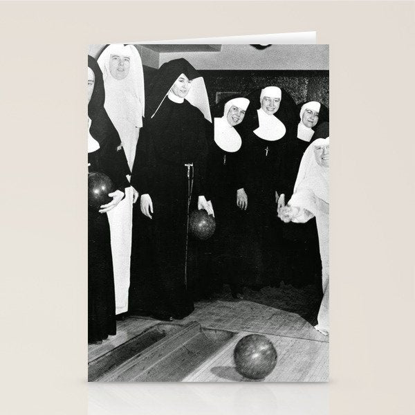 Nuns Bowling Stationery Card Gallery Image 2