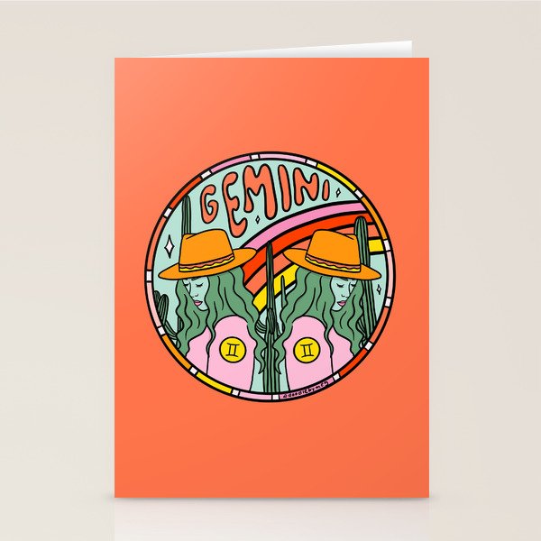 Gemini Cowgirl Stationery Card Gallery Image 2