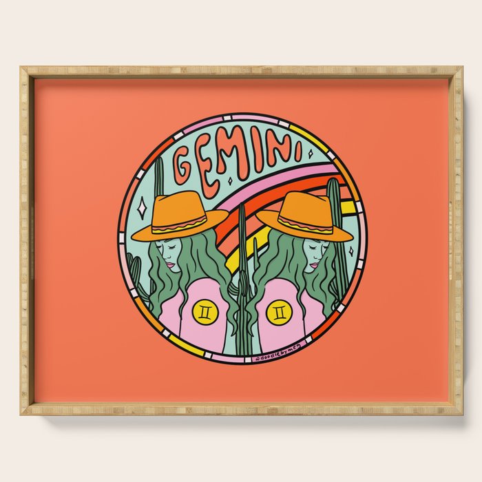 Gemini Cowgirl Serving Tray Gallery Image 1