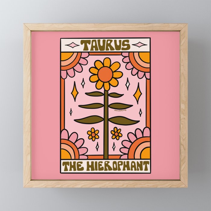Taurus Tarot Card Mini Art Print Gallery Image 1