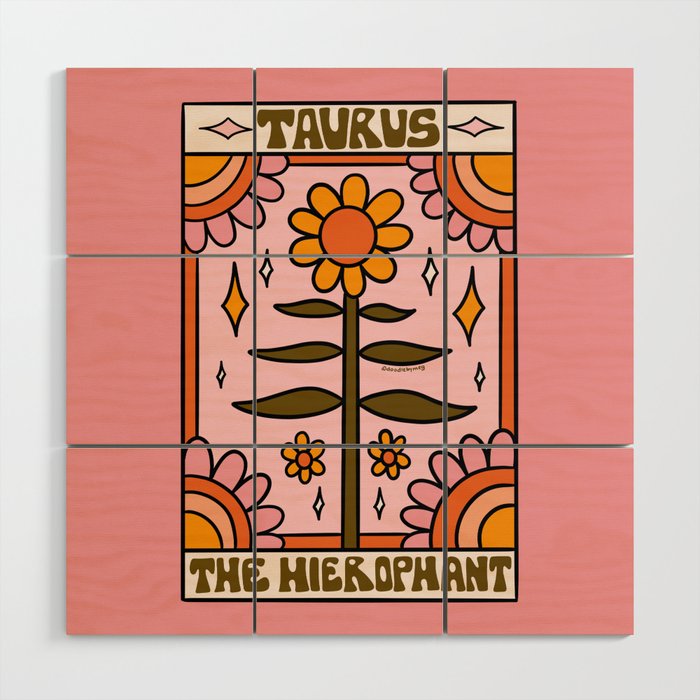 Taurus Tarot Card Wood Wall Art Gallery Image 1