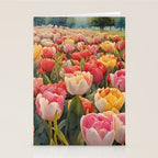 Colorful tulips watercolor Stationery Card Gallery Image 2