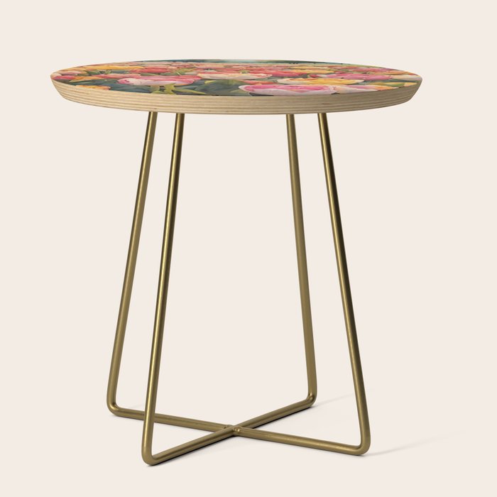 Colorful tulips watercolor Side Table Gallery Image 1